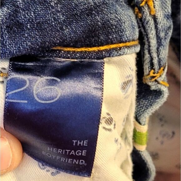 Pilcro Dark Wash The Heritage Boyfriend Distressed Jeans - Picture 8 of 8